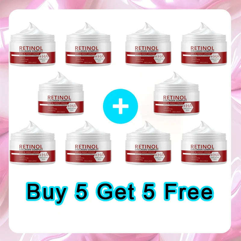 Retinol Collagen Hyaluronic Acid 3-in-1 Whitening Cream for Face & Body – Hydrating Dark Spot Care, Brightening & Even-Tone Skin Cream