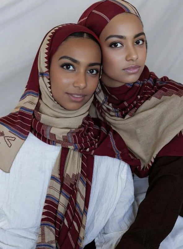 Women’s Leopard & Floral Print Bohemian Hijab Scarf