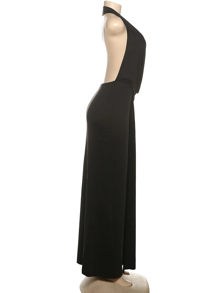 Halter Split Maxi Dress