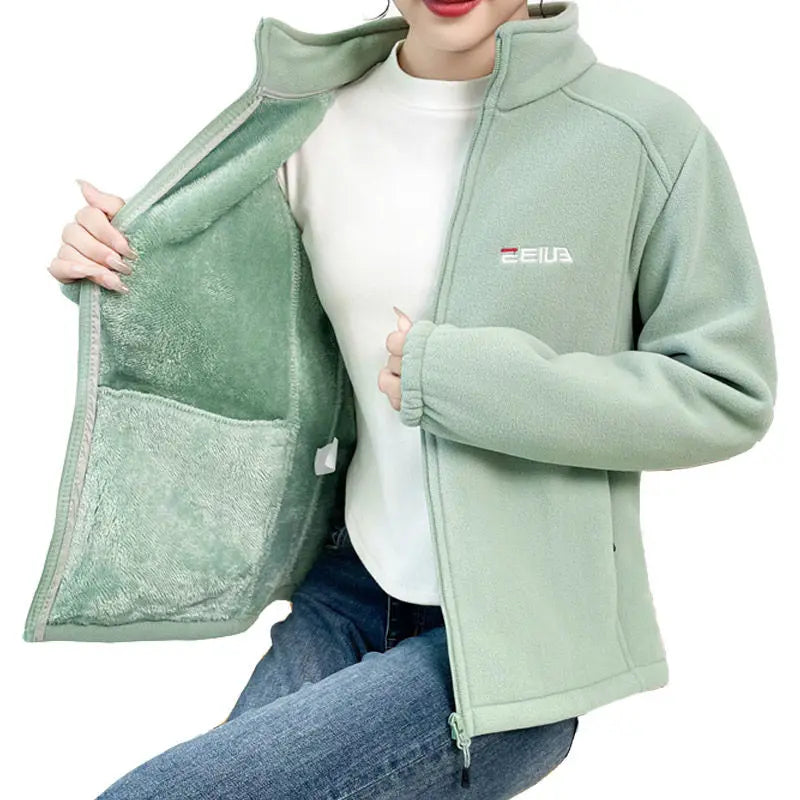 Women's Cozy Embroidered Fleece Jacket
