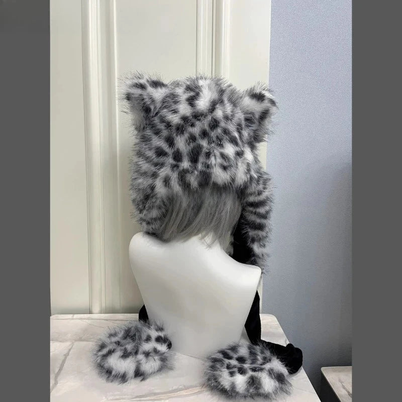 Women's Snow Leopard Ear Warmer
