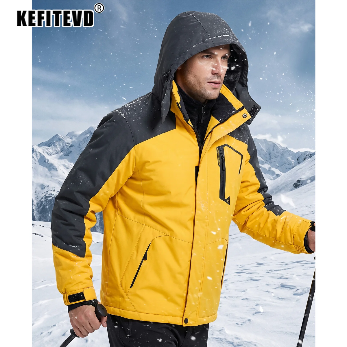 Men's Waterproof Winter Ski Jacket