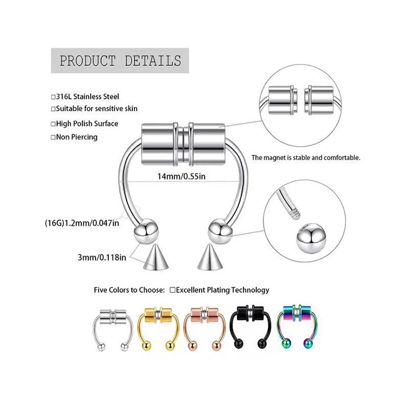 Stainless Steel Punk Body Jewelry 🖤