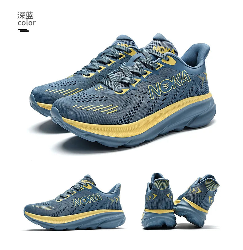 Men's Running Shoes Jogging Breathable Mesh Cushioning Non-Slip Outdoor Luxury shoes Couple Trainer Race Sneakers Off-road Shoes