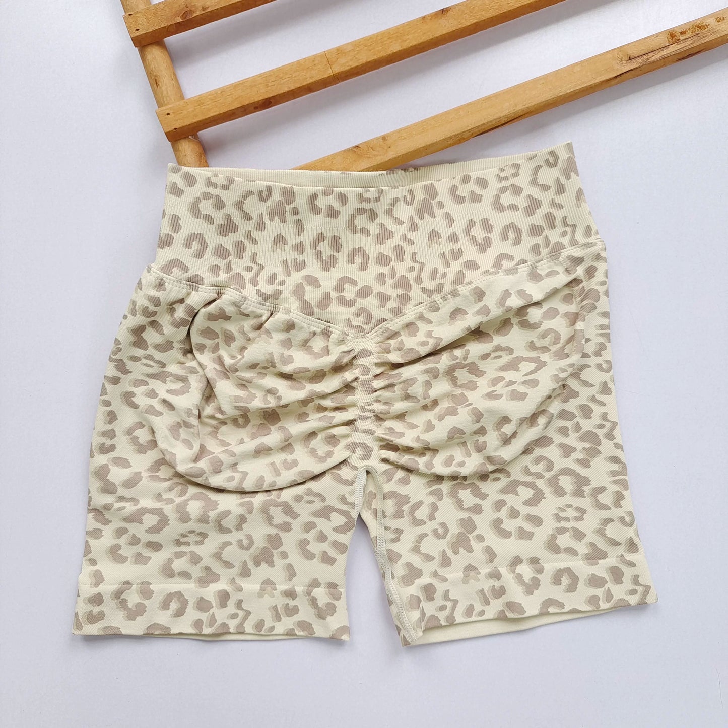 Women’s Leopard Print High-Waisted Biker Shorts