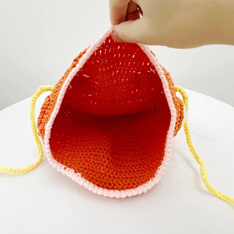 New 2026 Fashion Handmade Woolen Crocheted Carp Head Hats Women And Men Funny Fish King Warm Pile Hat Adult Unisex Knitted Hats