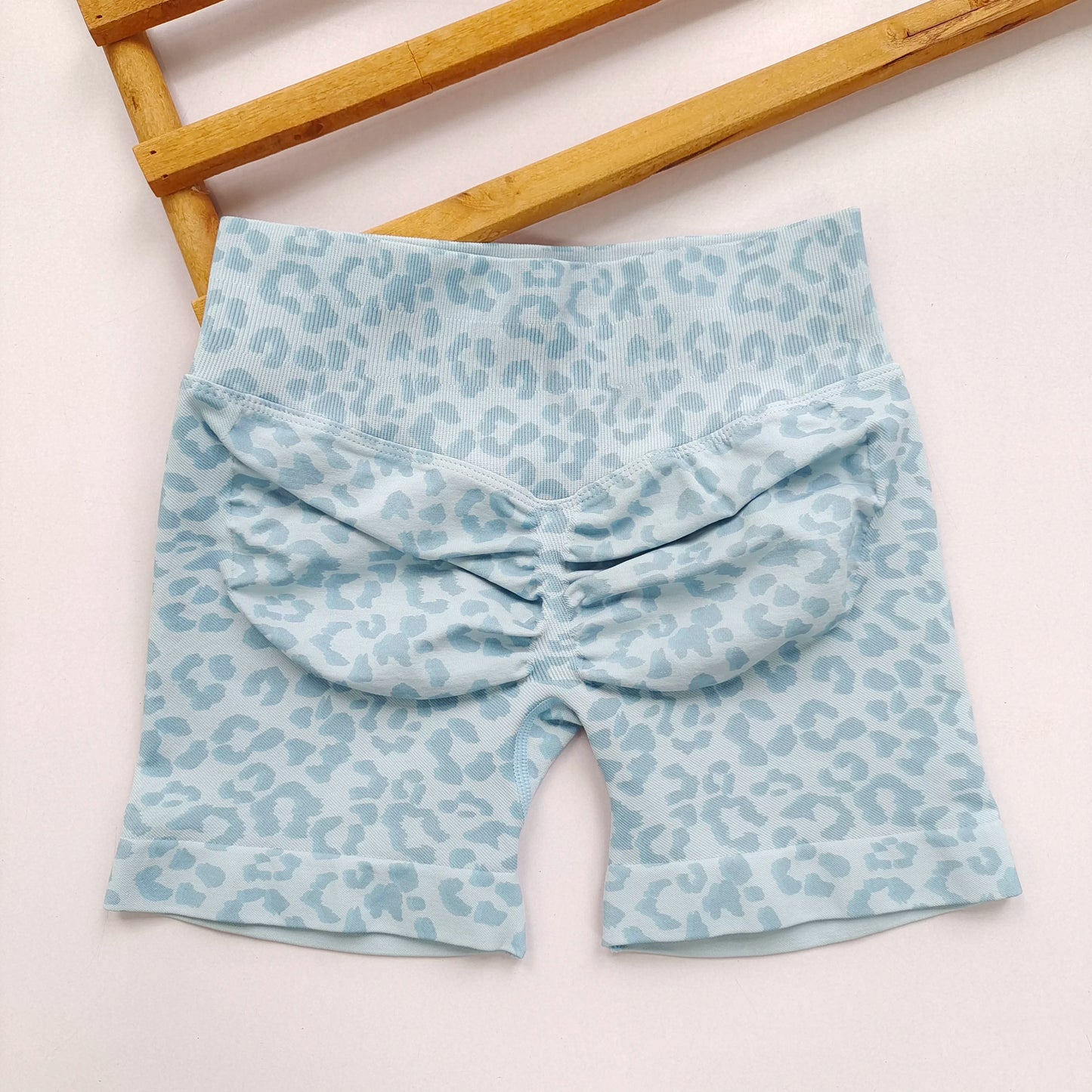 Women’s Leopard Print High-Waisted Biker Shorts