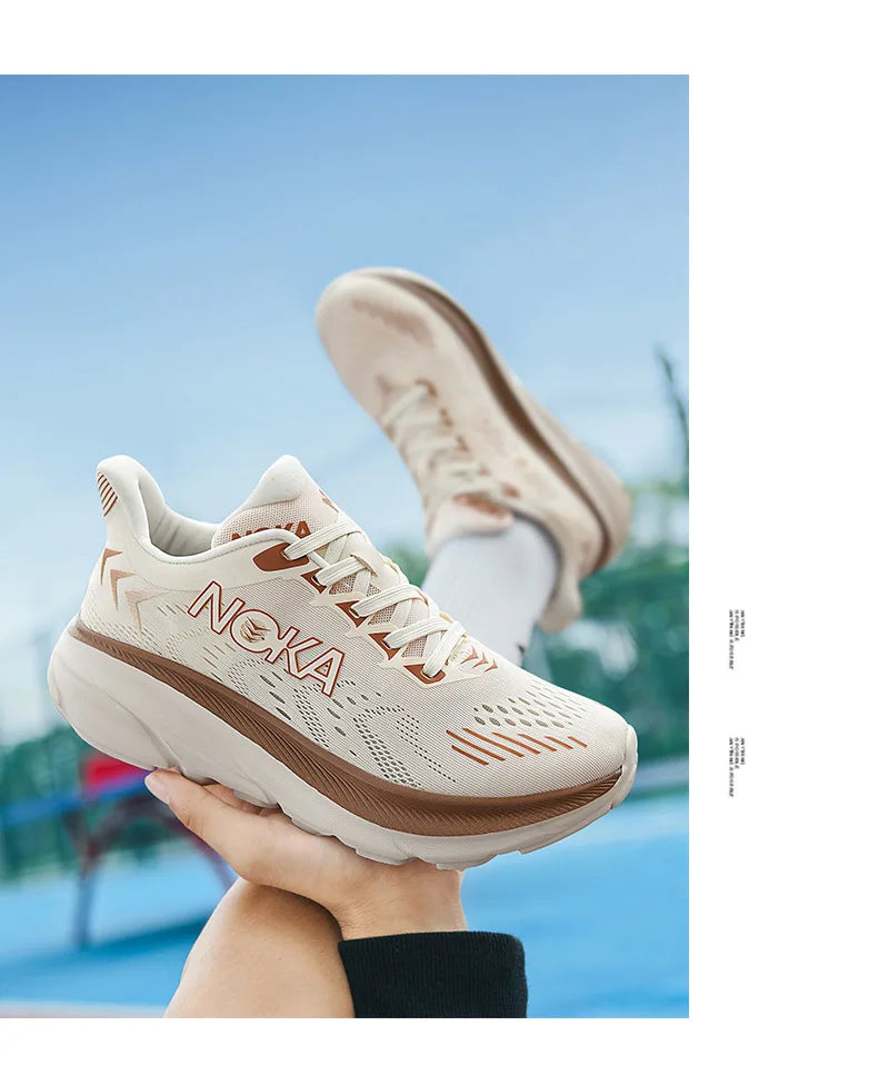 Men's Running Shoes Jogging Breathable Mesh Cushioning Non-Slip Outdoor Luxury shoes Couple Trainer Race Sneakers Off-road Shoes