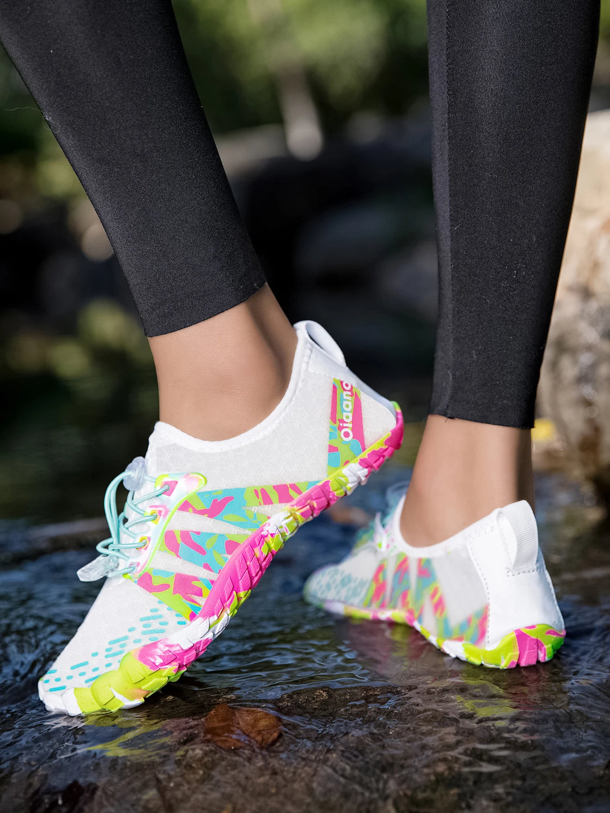 Oiaano Unisex Man Woman Shoes Anti-Non Slip Durable Black Water Barefoot Soft Sole Light Breathable Sport Outdoor Walk Running