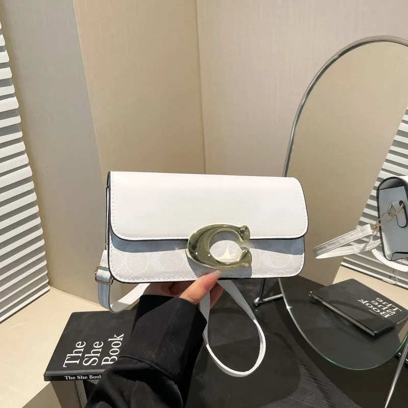 Women’s New Versatile Small Square Bag, Fashionable Retro Tofu Shoulder & Crossbody Messenger Bag, High-Grade Textured Handbag