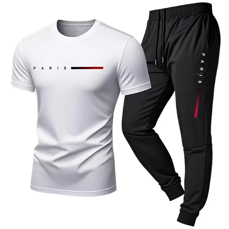 Men’s Letter Print 2-Piece Casual Set