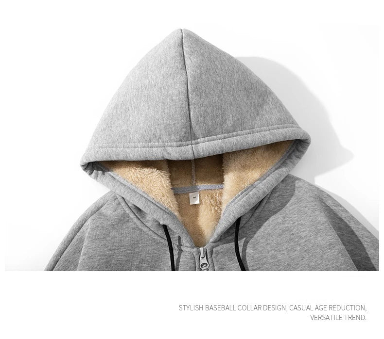 Men's Sherpa Fleece-Lined Winter Hoodie