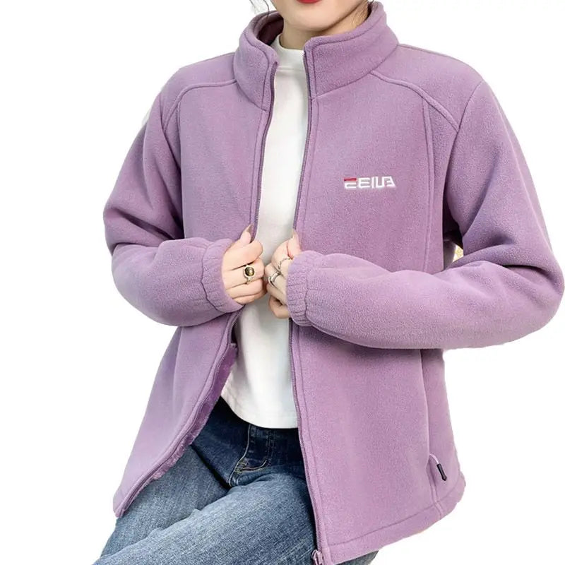 Women's Cozy Embroidered Fleece Jacket