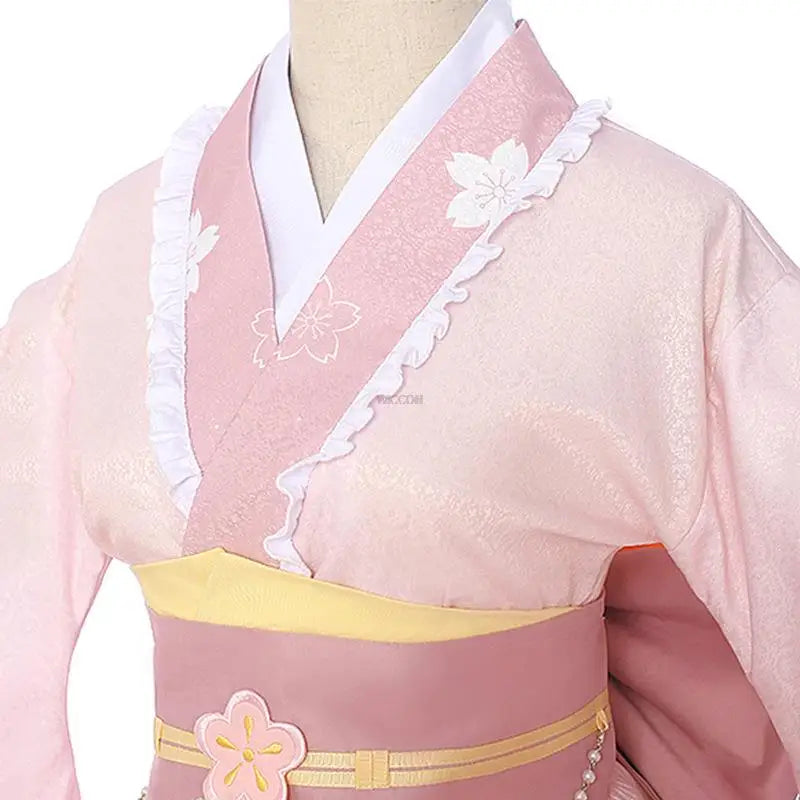 Anime Uraraka Ochaco Boku No Cosplay Costume Wig Kimono Lovely Pink Lolita Dress Hallowen Carnival Party Suit