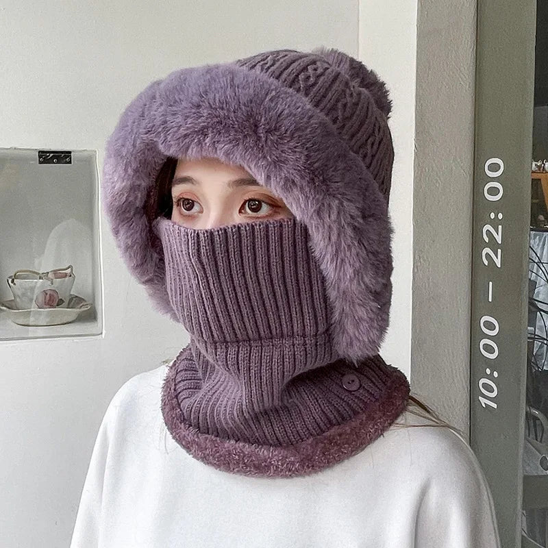 Women's Cozy Twist Knit Pompom Beanie