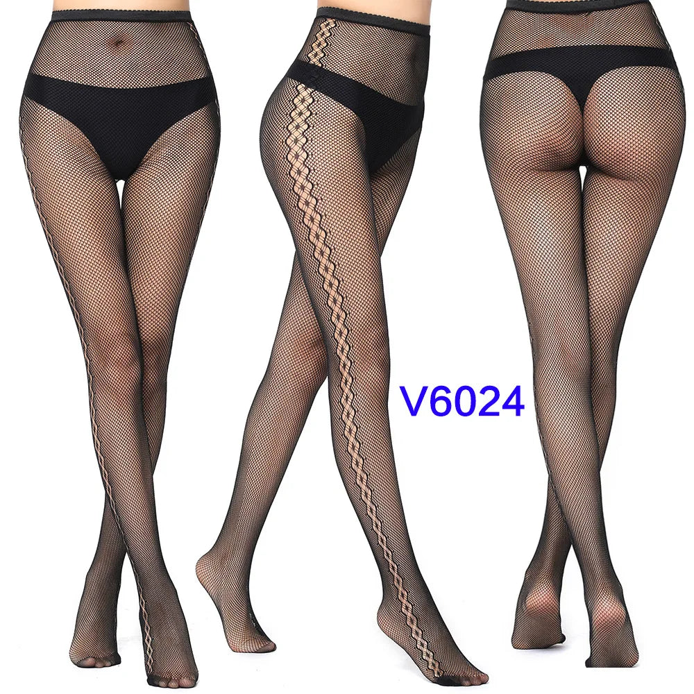 Women’s Sheer Geometric Pattern Tights