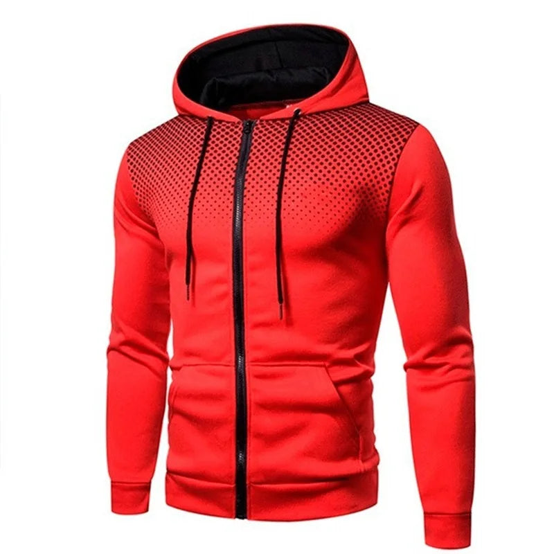 Men’s Polka Dot Zip Hoodie