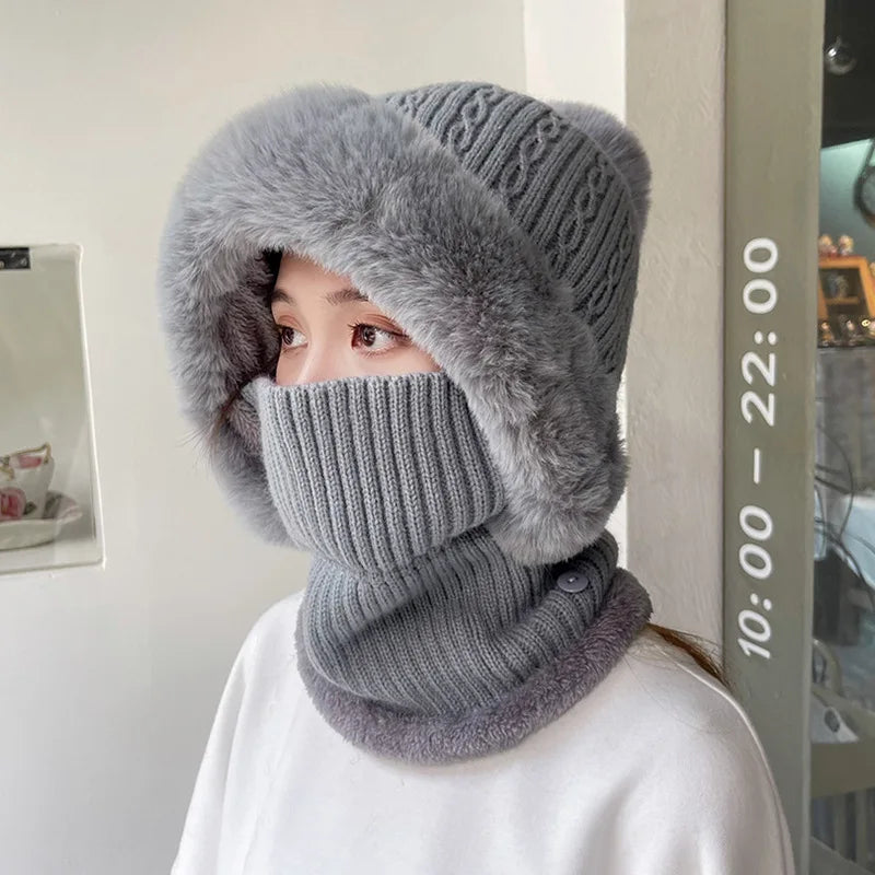 Women's Cozy Twist Knit Pompom Beanie