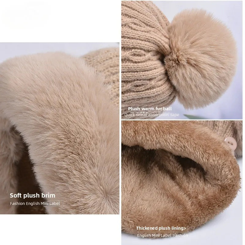 Women's Cozy Twist Knit Pompom Beanie