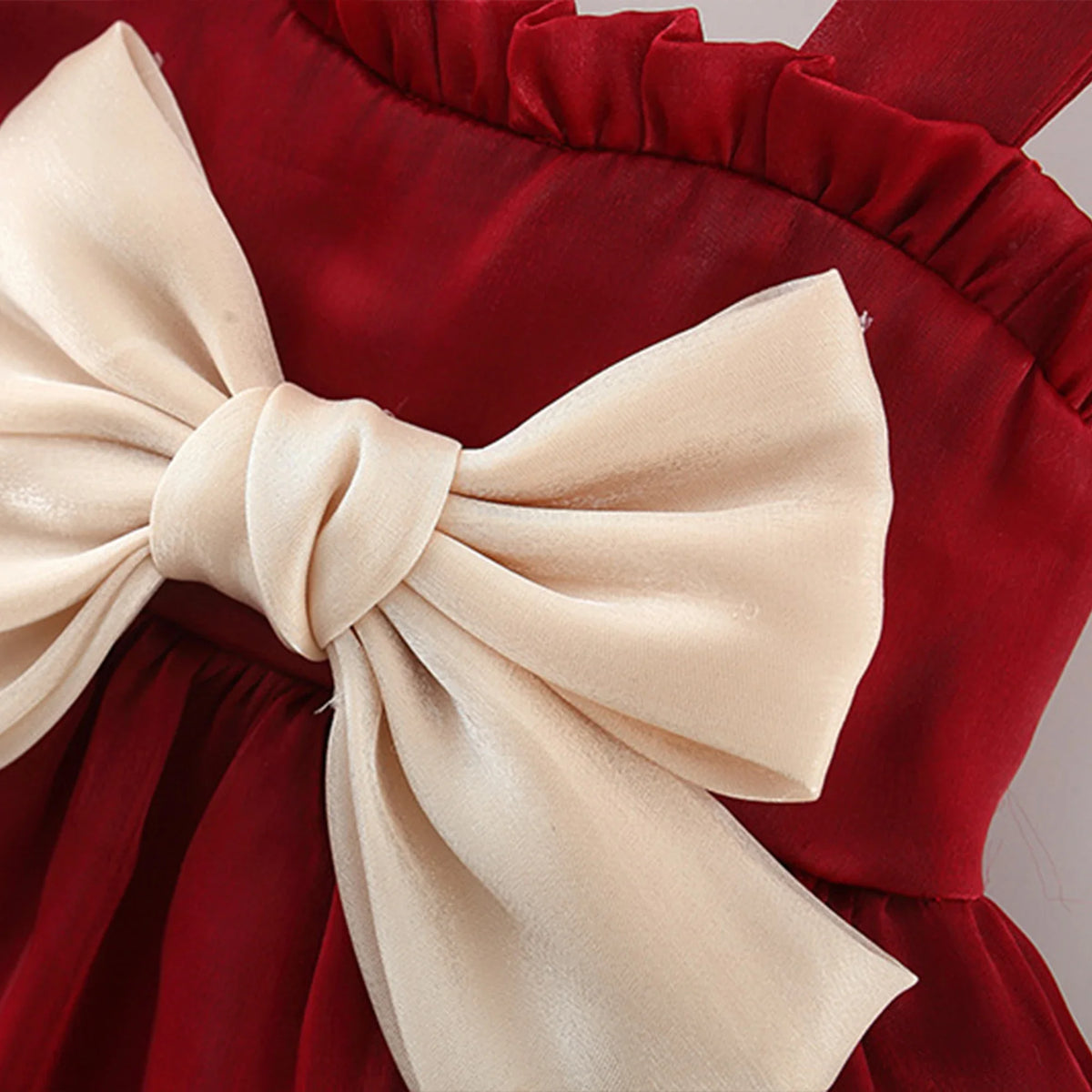 Girls Sweet Bow Summer Princess Dress