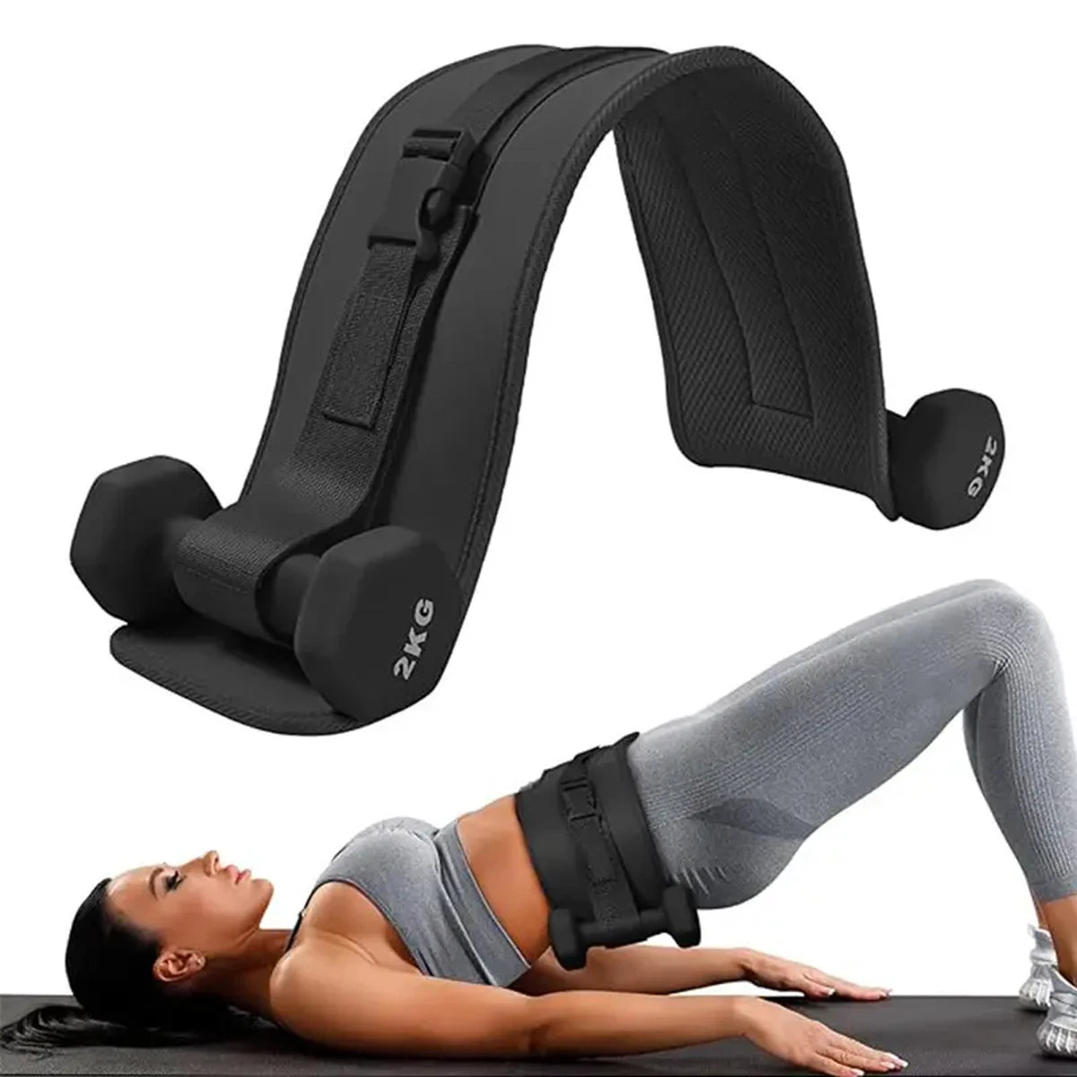 Adjustable Weighted Waist & Hip Training Belt – Home Gym Fitness Equipment for Dumbbell Workouts, Glute Exercises & Lower Body Strength Training