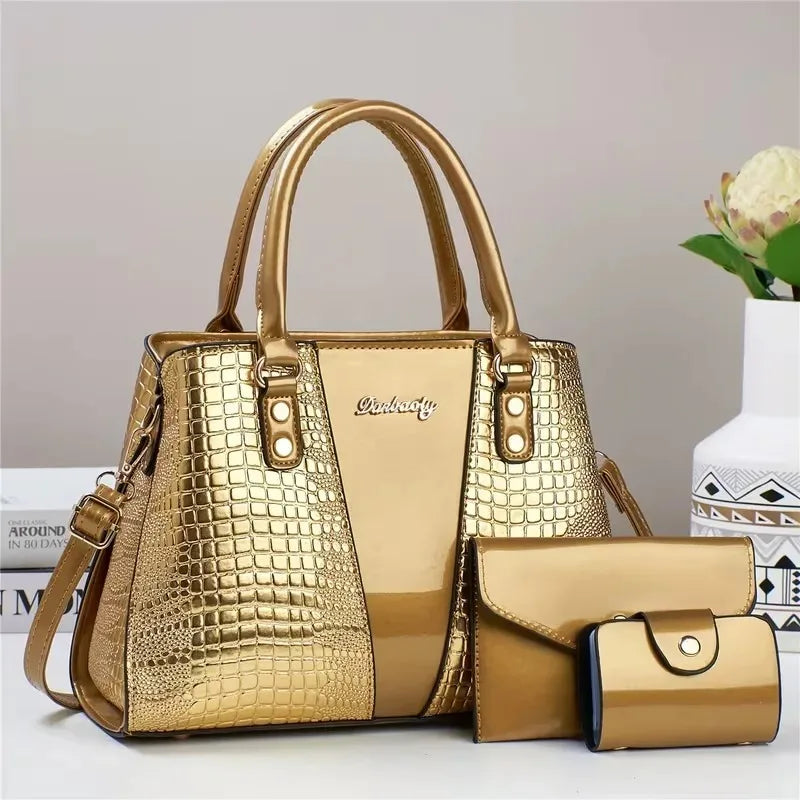 Women’s Faux Leather Serpentine Shoulder Bag