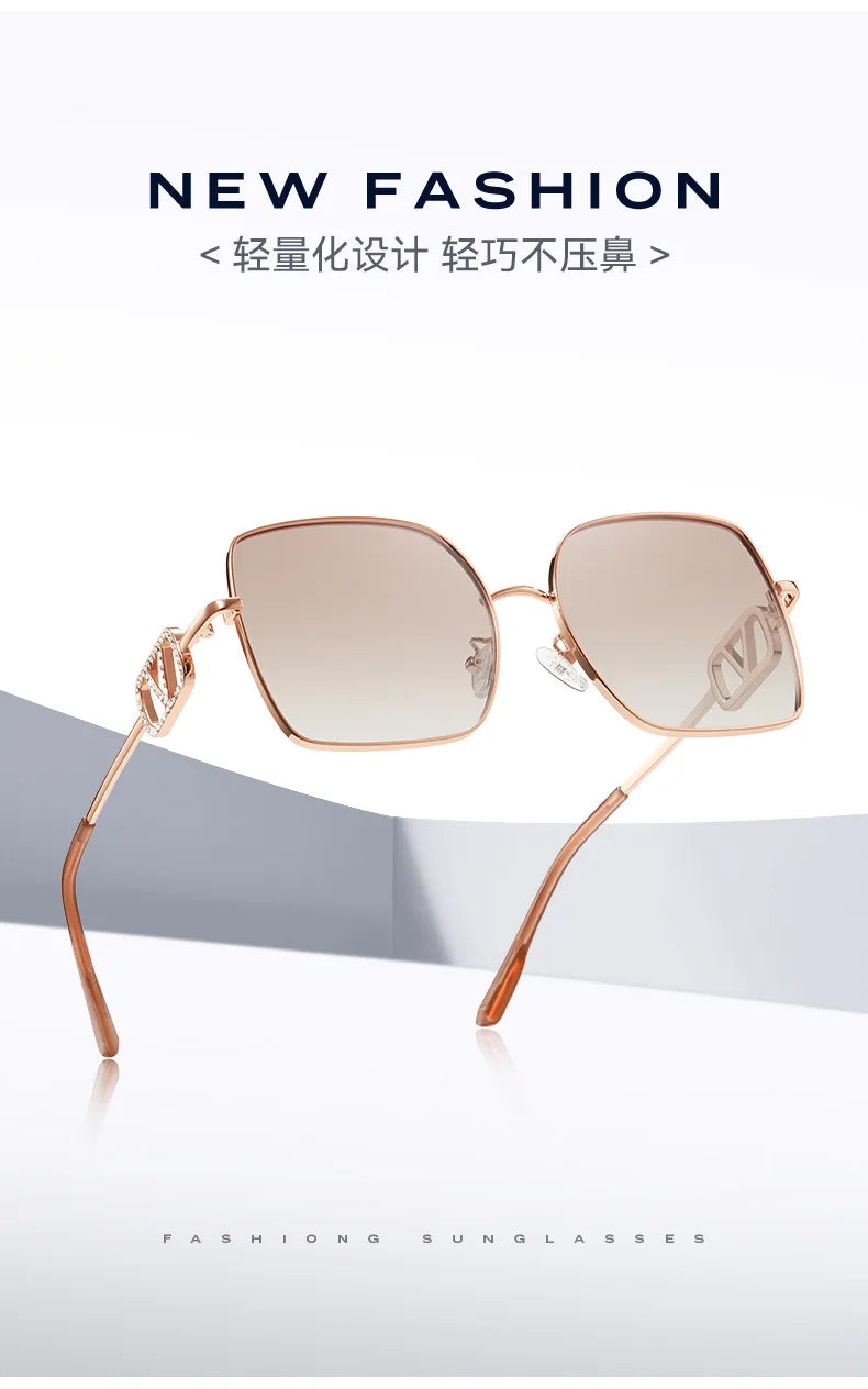 2026 New Women’s Vintage Metal Sunglasses – UV Protection Polarized High-Fashion Sunshade Eyewear, Stylish Gafas de Sol Mujer.