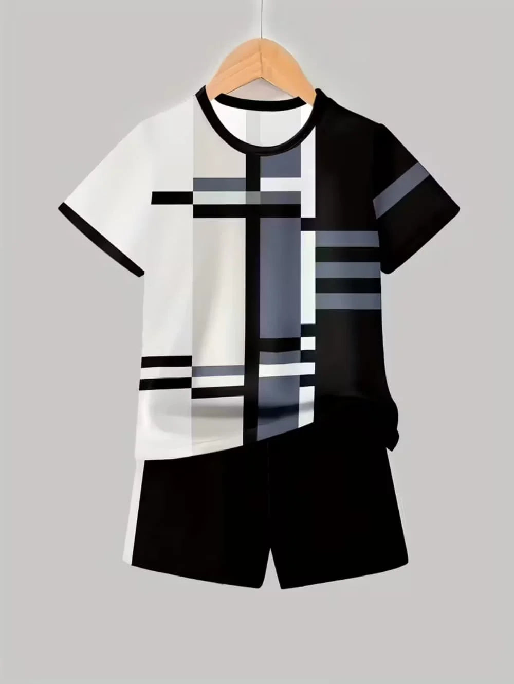 Boys 2-Piece Colorblock Quick-Dry T-Shirt and Shorts Set
