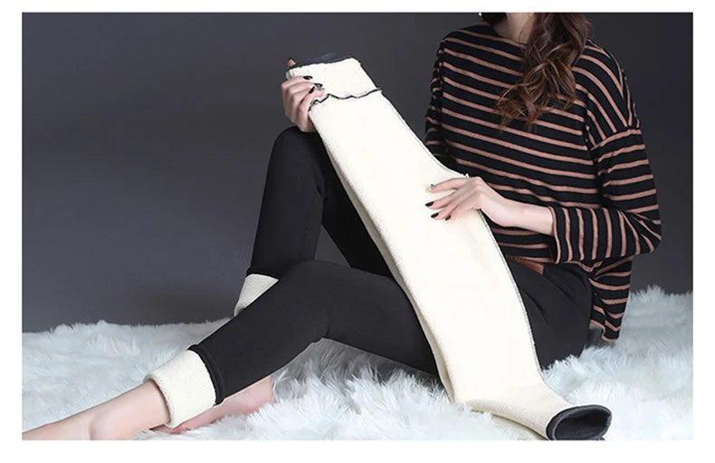 Women's Cozy Lamb Fleece Thermal Leggings