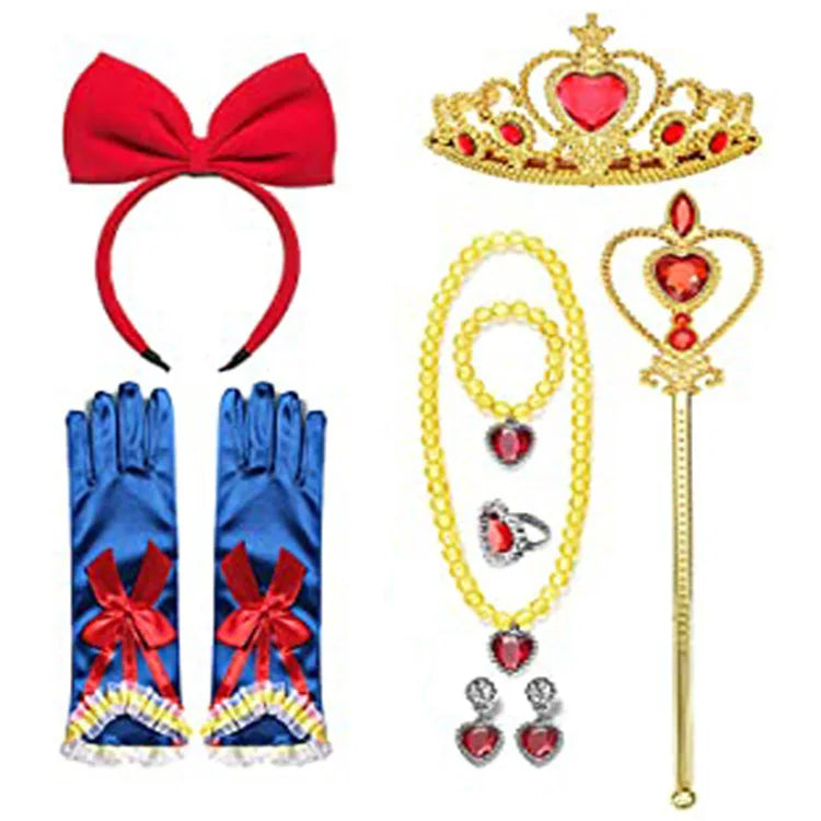 Snow White Princess Tiara &amp; Wand Accessory Set for Girls