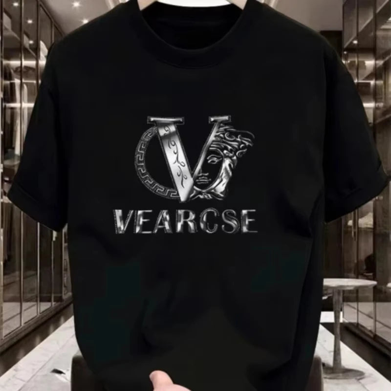 2026 New Men's cotton Oversized Luxury Graphics Fashionable Shirt Summer Women's Hot Sale O-neck Short Sleeve Tshirt