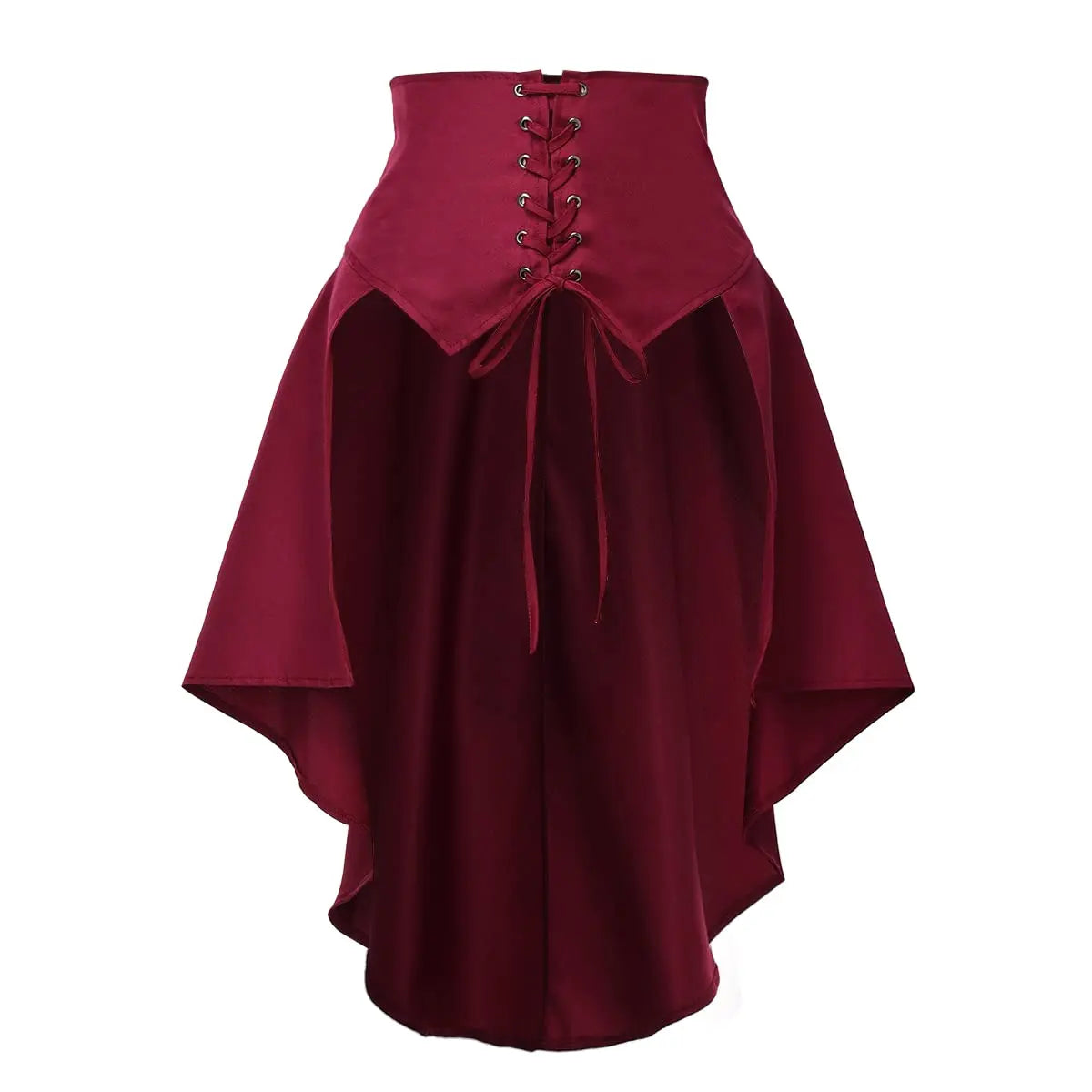 Women’s Gothic Steampunk Lace-Up Ruffle Skirt