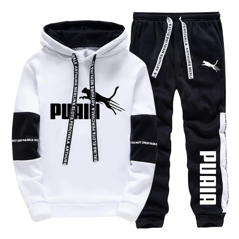 Men's Casual Hoodie & Joggers Tracksuit Set