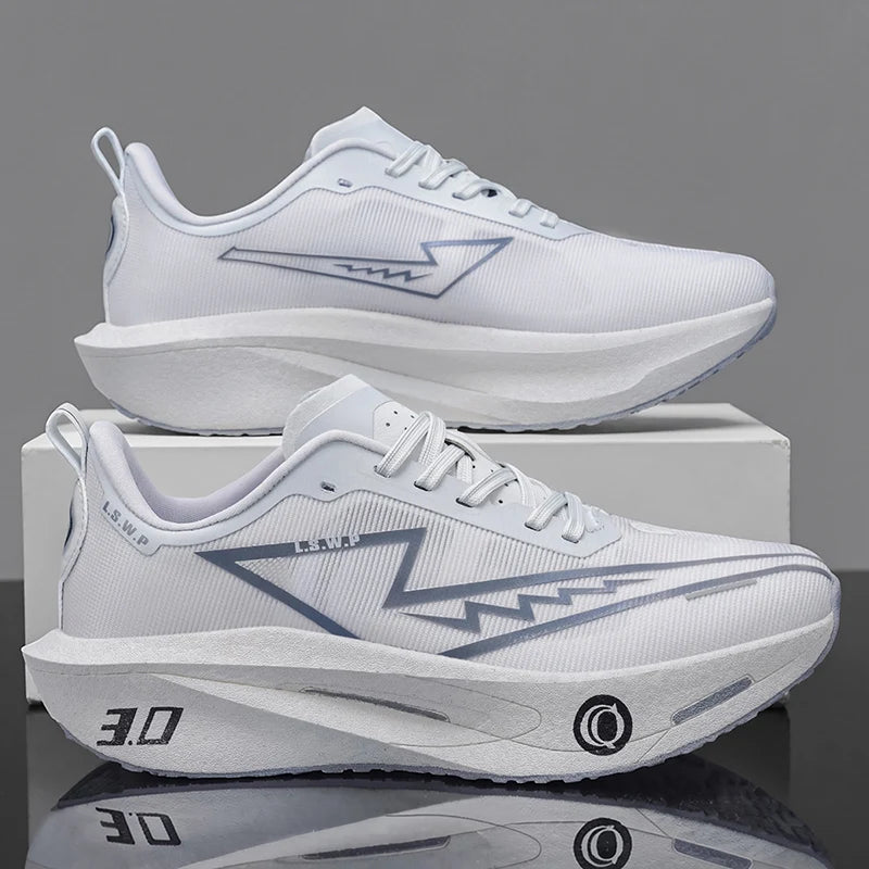 Men's Casual Sports Shoes, Soft-Soled Road Running Shoes, Lightweight, Breathable, Non-Slip, Wear-Resistant, Trendy and Versatile Daily Jogging Sneakers