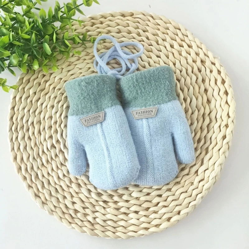 Universal Gloves Knitting Mittens Baby Mittens Toddler Thickened Winter Gloves Dropshipping
