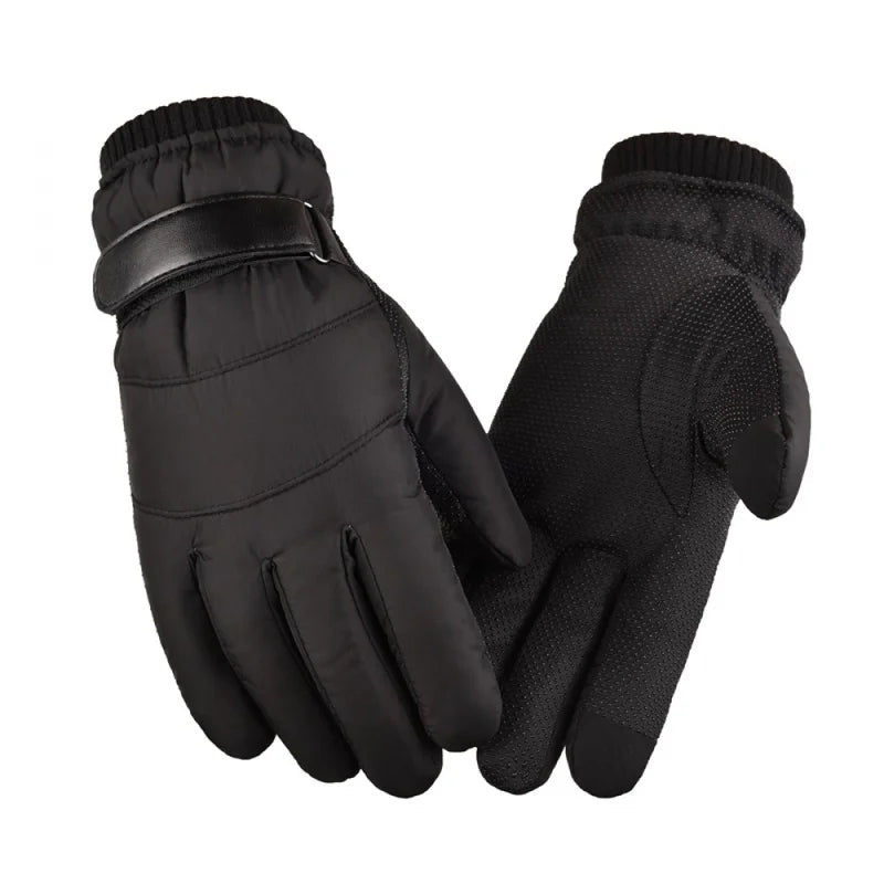 Winter Gloves Men Windproof Down Alternative Fleece Lined Thickened Warm Autumn Winter Motorcycle Cycling E-Bike Ski