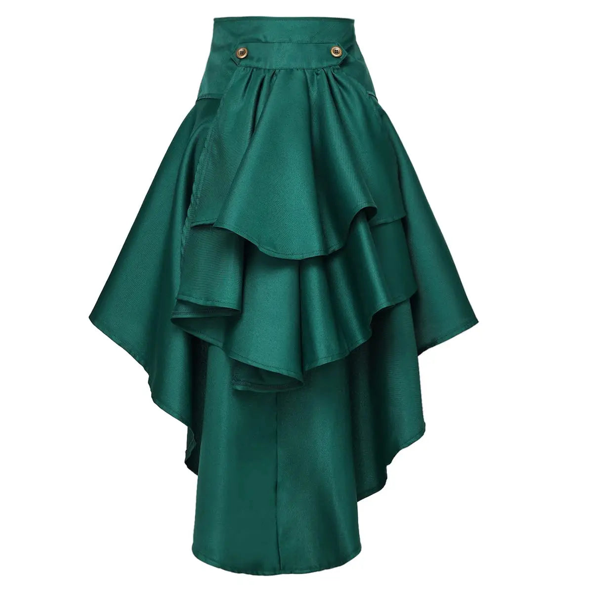 Women’s Gothic Steampunk Lace-Up Ruffle Skirt