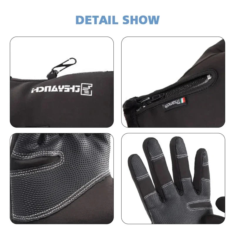 Winter Gloves -40 ℃ Waterproof Thermal Touch Screen Thermal Windproof Warm Gloves Cold Running Riding Sports Hiking Ski Gloves