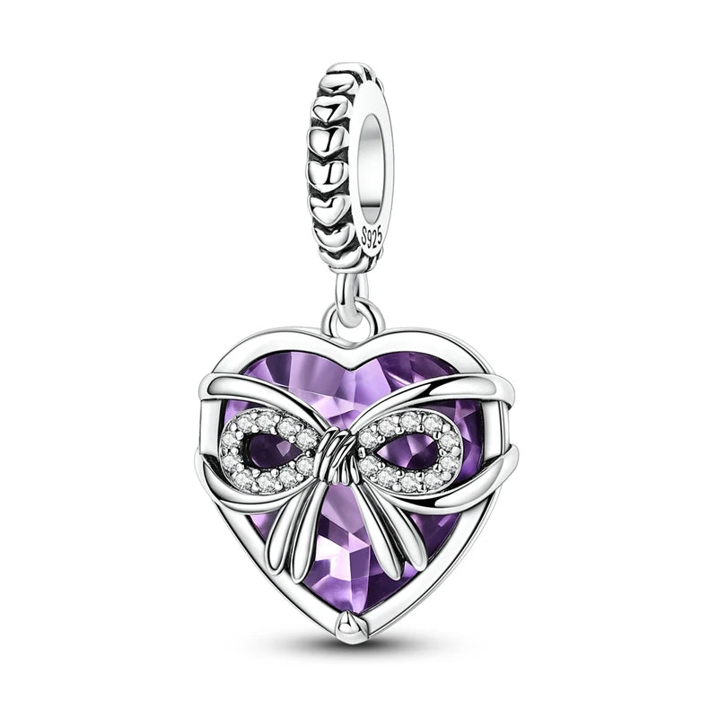 925 Sterling Silver Pink Ballet Girl Bow Pendant Charm Bead for Women – Elegant DIY Jewelry Making Charm for Bracelets & Necklaces