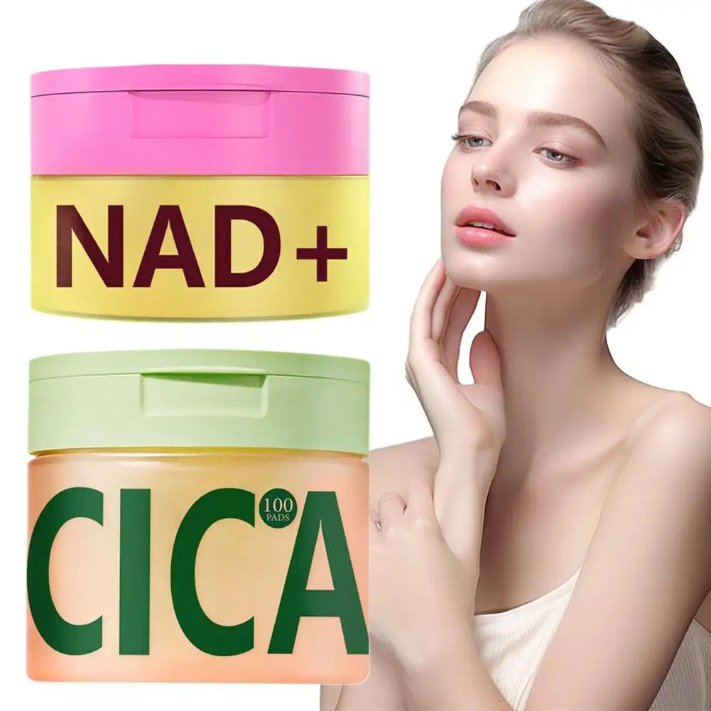 Premium NAD+ Anti-Aging Skincare Kit – Rejuvenating Cream & 100pcs Centella Asiatica Polishing Pads for All Skin Types