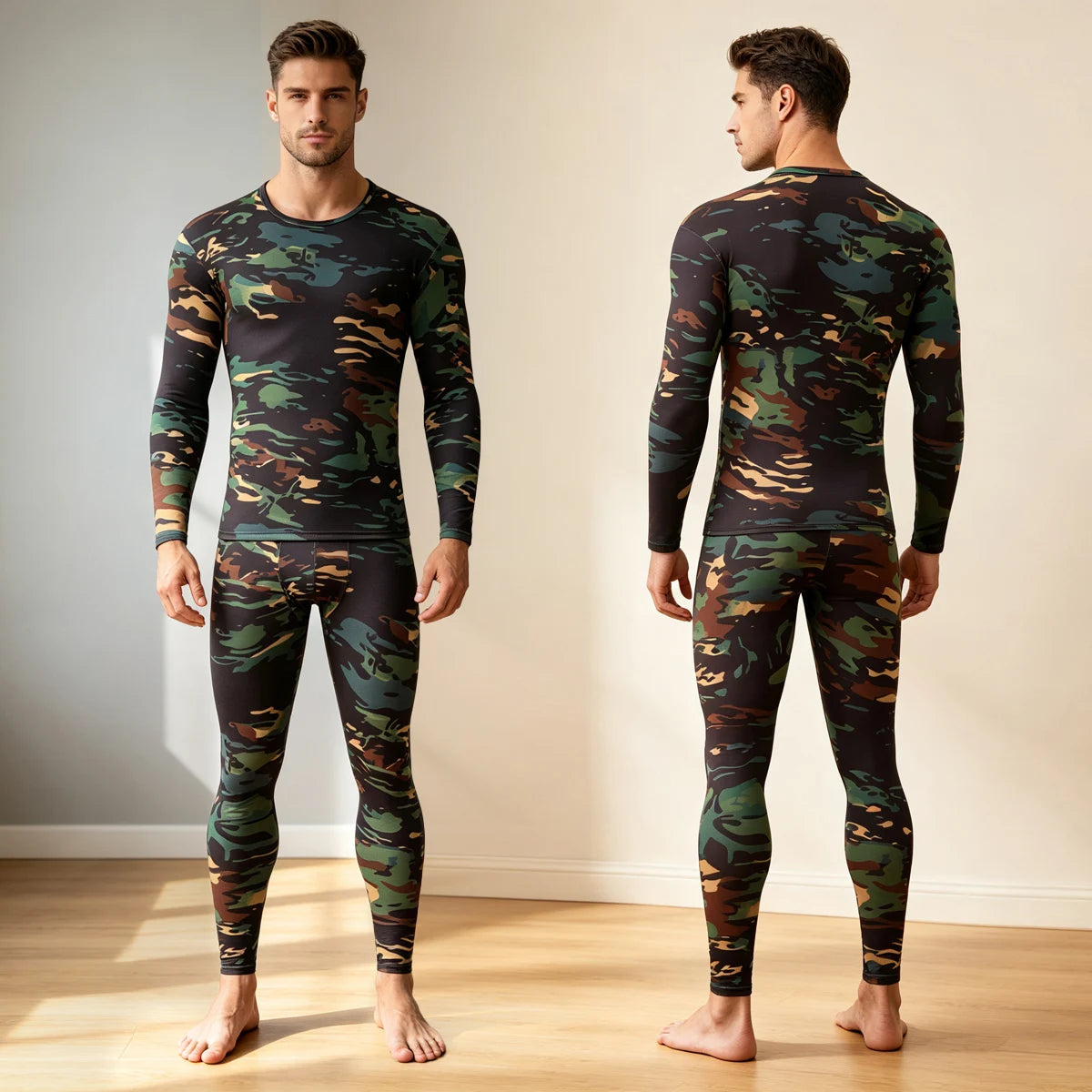 Men's Printed Thermal Base Layer Set