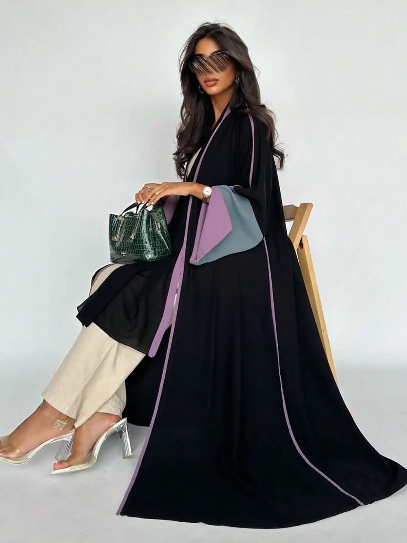 Elegant Open Front Abaya