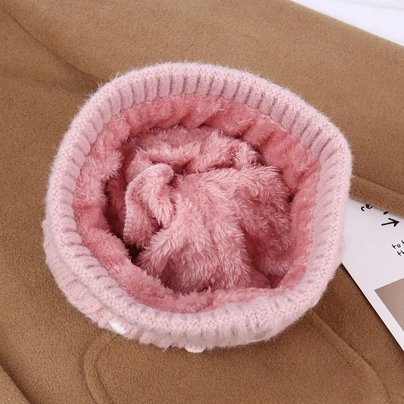 Winter Warm Beanie Women's Hat Thickened Cold-Proof Knitted Cap Outdoor Sports Cycling Skiing Pullover Hats Bonnets for Women