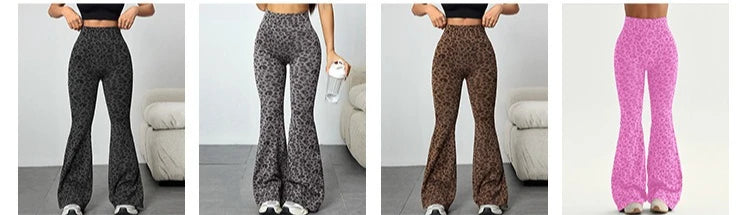 Leopard Flare Yoga Pants