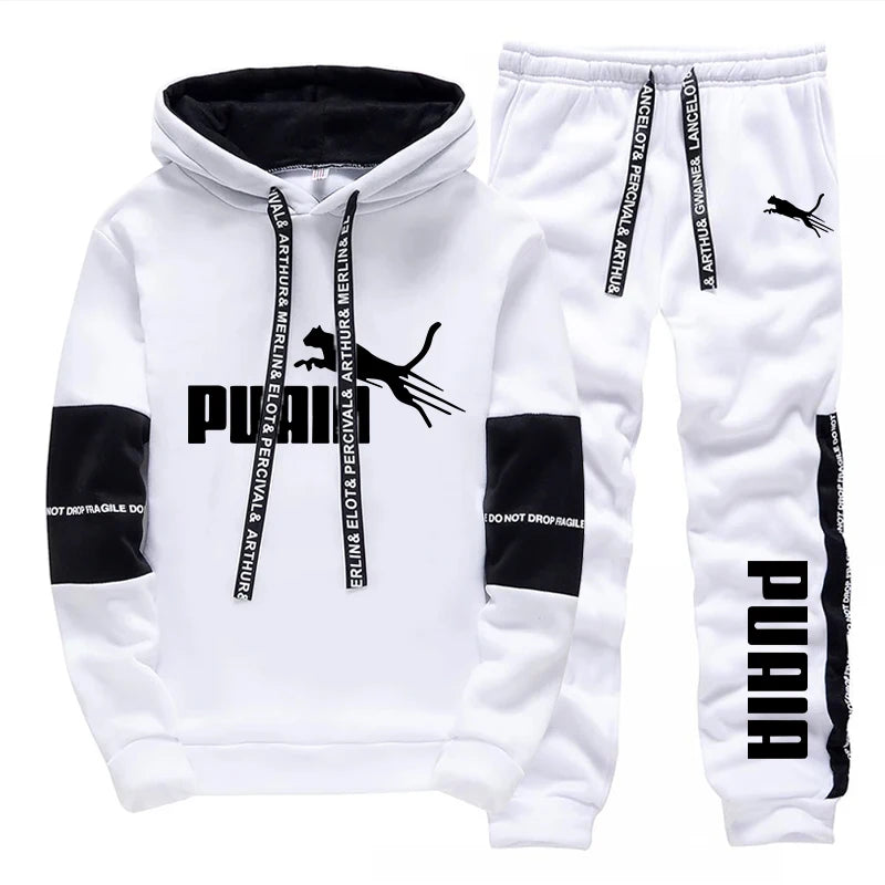 Men's Casual Hoodie & Joggers Tracksuit Set