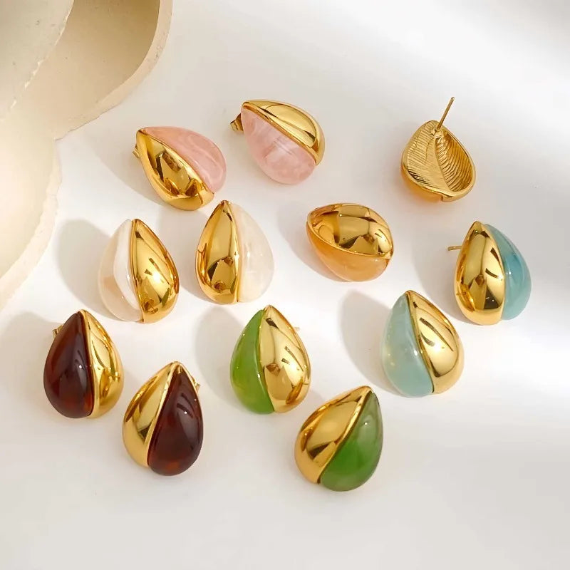 Women’s Vintage Geometric Resin Drop Earrings