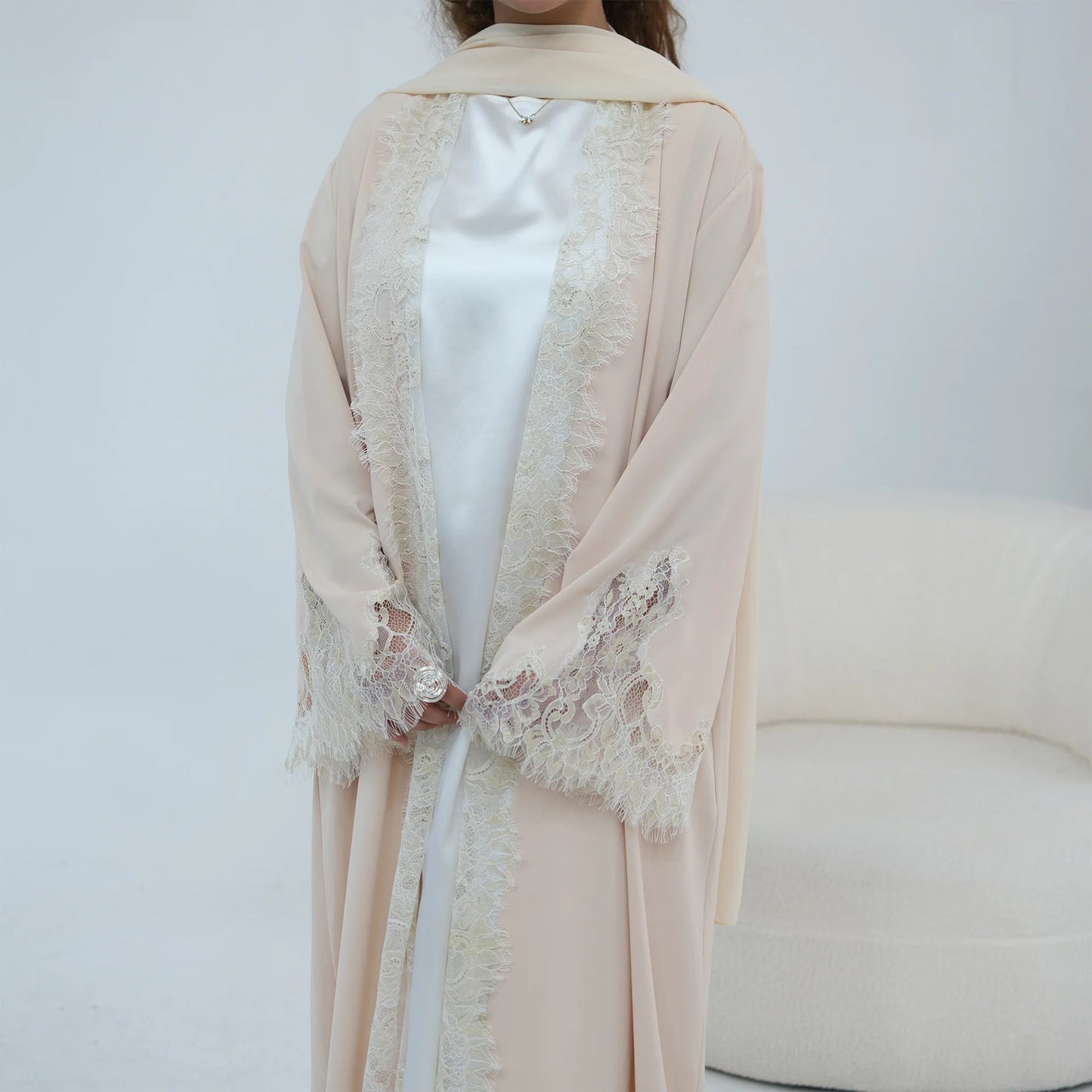 Luxury Floral Lace Abaya