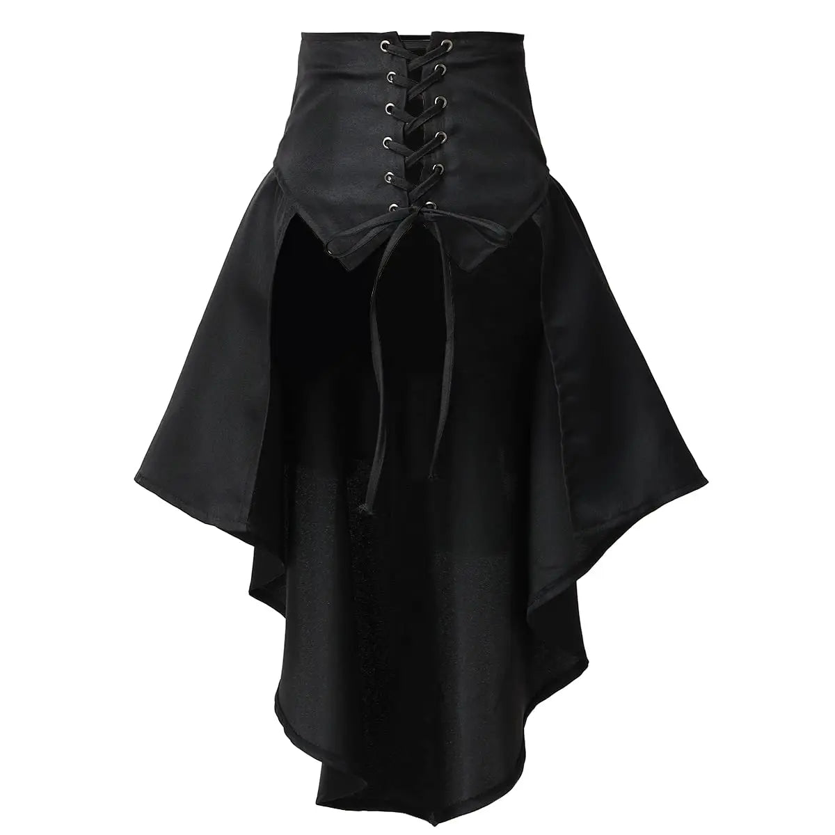 Women’s Gothic Steampunk Lace-Up Ruffle Skirt