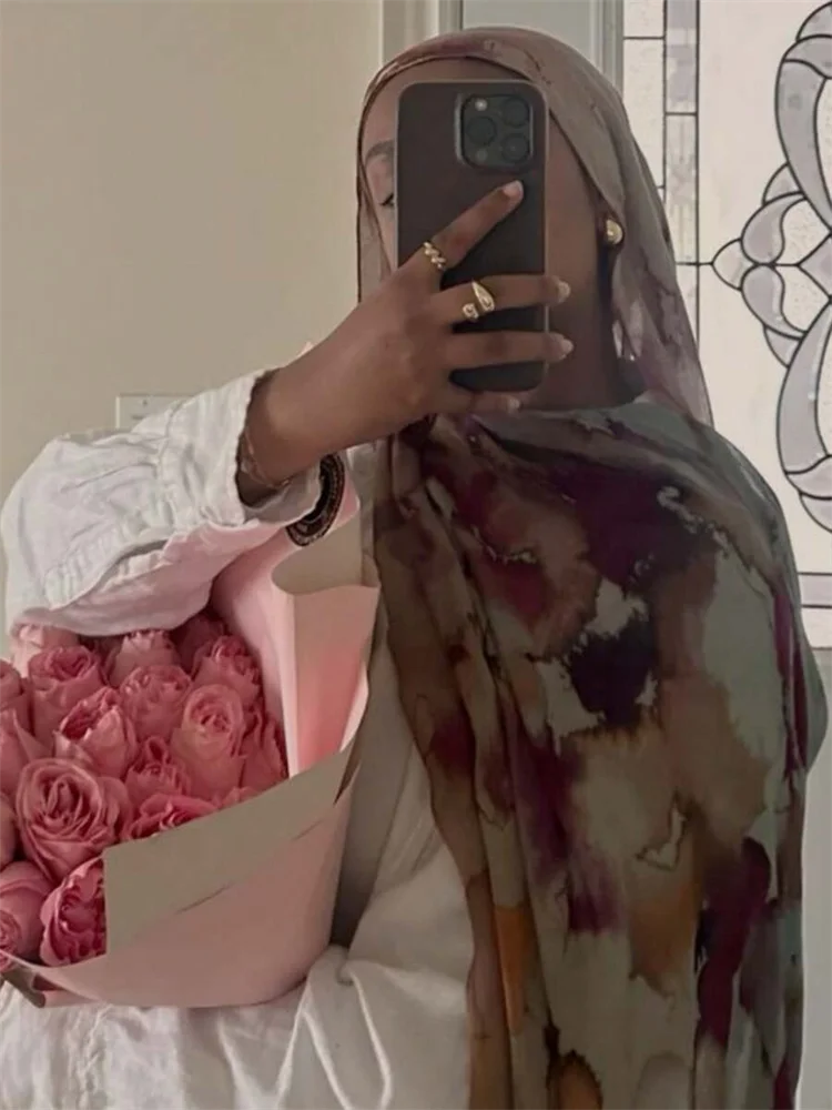 Women’s Leopard & Floral Print Bohemian Hijab Scarf