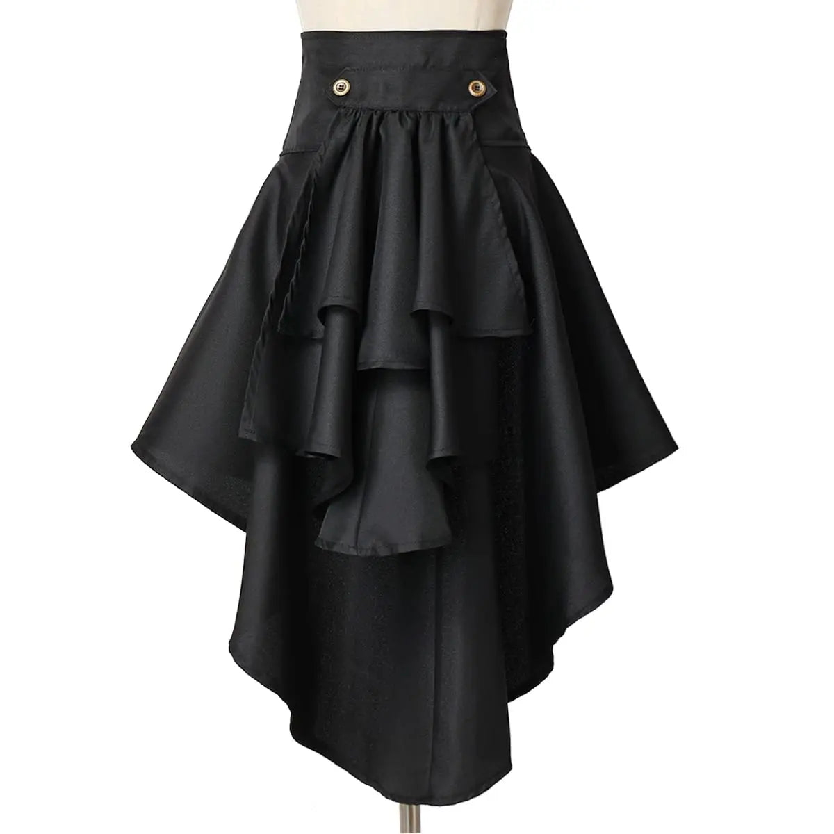 Women’s Gothic Steampunk Lace-Up Ruffle Skirt